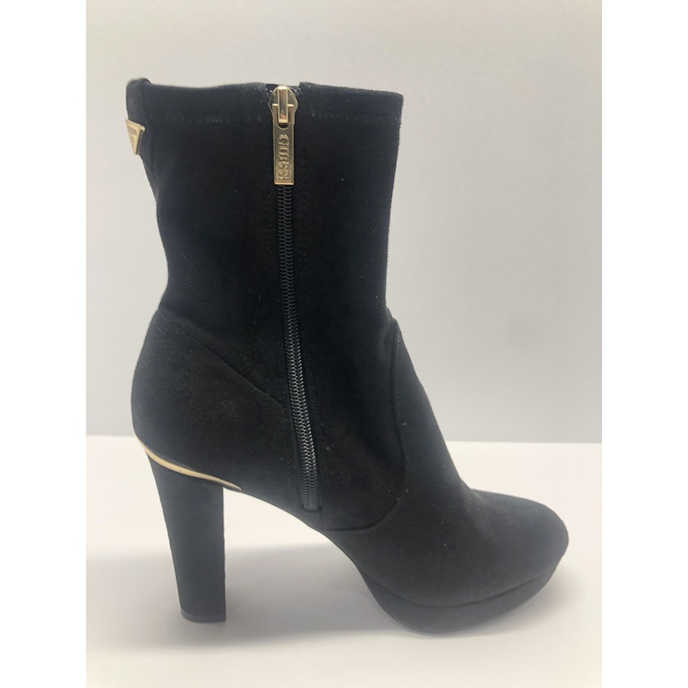 G By Guess Black Velvet Boots 8M